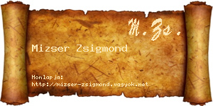 Mizser Zsigmond névjegykártya