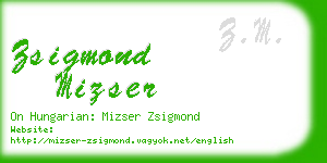 zsigmond mizser business card